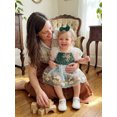 thumbnail image 5 of BemeyourBBs Baby Girls First Birthday Outfit 1st Birthday Party Dress Newborn Fairy Tulle Tutu Romper Dress Fly Sleeve Floral Embroidery Bodysuit Princess Party Cake Smash Dresses Headband, 5 of 9
