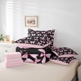 thumbnail image 6 of Feelyou Princess Bow-tie Bedding Comforter Set 7pcs, Black Pink Cartoon King Bedding Sets, 6 of 8