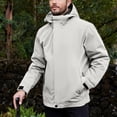 thumbnail image 2 of WTOBBY Men's Outdoor Workwear Jacket, Multi-Pocket Work Clothing Windproof and Waterproof Outerwear for Practical Daily Use and Protection,Khaki L, 2 of 5
