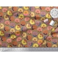 thumbnail image 2 of Soimoi Crepe Silk Fabric Donuts Food Print Sewing Fabric Yard 42 Inch Wide, 2 of 3