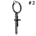thumbnail image 4 of Cross Dangle Earring Unisex Fashion Non Piercing Earring Pendant Earring, 4 of 10