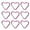 Color:Pink, variant on 9pcs Heart Shaped Carabiner Light weight Carabiner Multicolor Outdoor Carabiner for Camping Hiking Travel