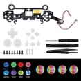 thumbnail image 2 of Joystick Multicolore Illuminé pour Manette PS5, Bouton Face Partager à la Maison, Bouton Symbole Classique Noir, Kit LED DTF pour Manette PS5 - Manette Non Incluse Transparente, 2 of 5