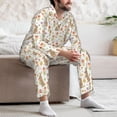 thumbnail image 7 of Sikiie Happy Easter Mens Pajama Set, Soft Warm Long Sleeve Sleepwear, Cozy Button-Down Pjs for Men-X-Large, 7 of 7