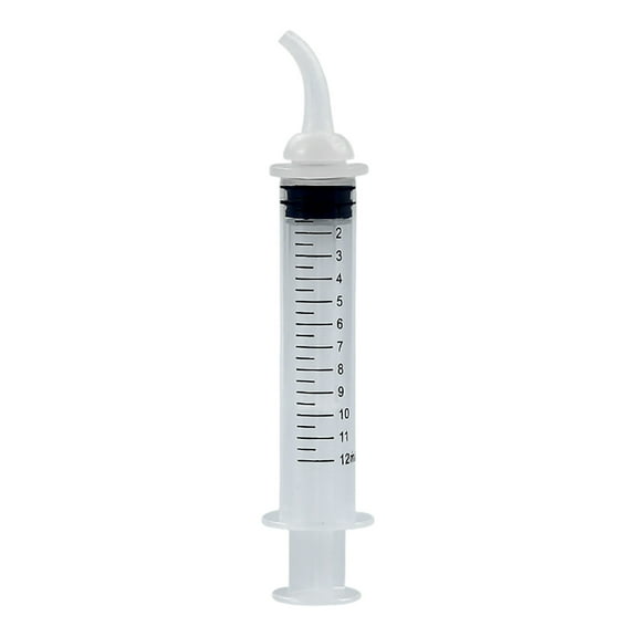 Clear 12ml Pet Feeding Syringe with Measurement Marks - Cat Dog Liquid Medicine Dispenser with Nipple Feeder - Ideal for Kittens Puppies Post Surgery Care Hydration and Medication Administration