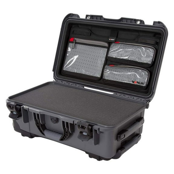 Nanuk Case w/lid org./foam - Graphite,Interior dimensions = 20.5x11.3x7.5(935-5007)