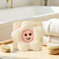 thumbnail image 3 of Ultra Soft Microfiber Cleaning Cloths, Hypoallergenic Absorbent Dish & Face Towels with Cheerful Face Design for Kitchen & Ba-by, 12x12 Inches, White & Blue, 3 of 5