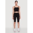 thumbnail image 2 of Women's Trendy Seamless Caged Detail High Waisted Biker Shorts, 2 of 5