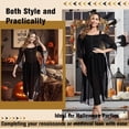 thumbnail image 6 of HNKMDK Adult Women's Medieval Dress Renaissance Retro Gothic Bell Sleeves Halloween Cosplay Costume(Black,S), 6 of 6
