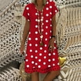 thumbnail image 2 of Tralilbee Robe Midi Ample à Pois à Imprimé Bohème pour Femme Grande Taille Décontractée Mode Élégante Fête Potluck Voyage pour Femme, 2 of 3
