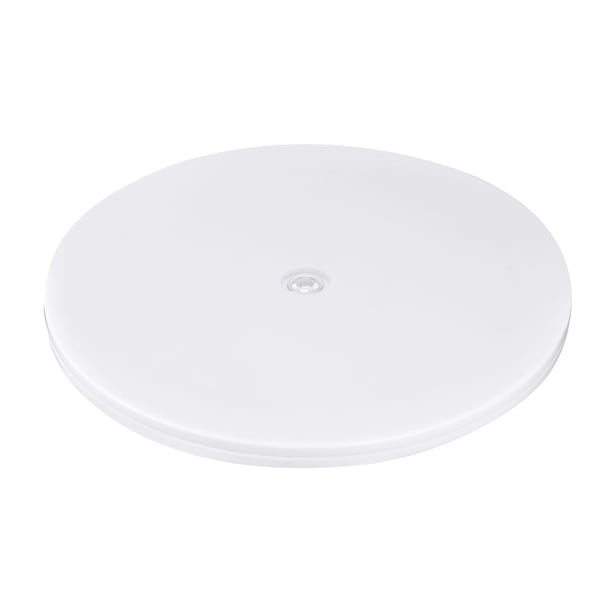 Soporte giratorio de 12 pulgadas con base de bola de acero Lazy Susan, plato giratorio blanco, 1 paquete