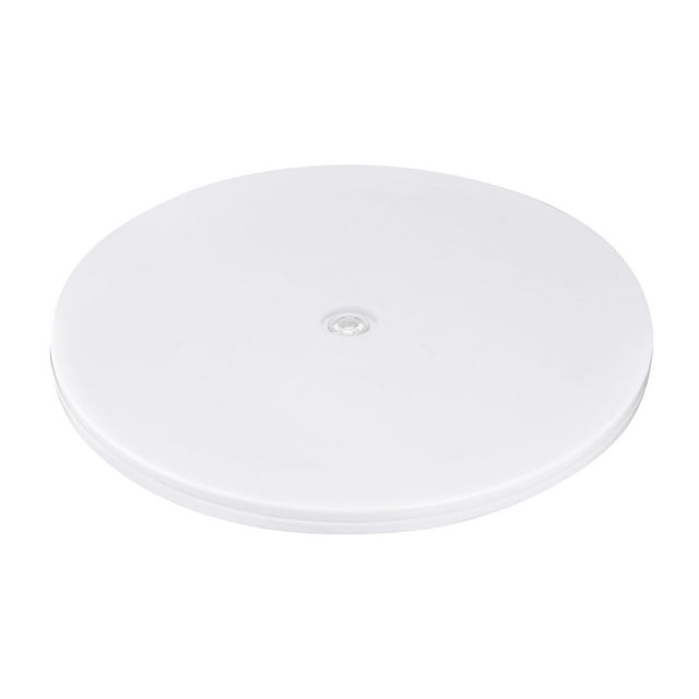 Soporte giratorio de 12 pulgadas con base de bola de acero Lazy Susan, plato giratorio blanco, 1 paquete