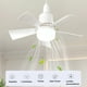 thumbnail image 4 of Lámpara de ventilador de techo con control remoto, enchufe E27, motor silencioso de 3 velocidades, temporizador de 2H/4H, LED regulable 3000K–6000K, para dormitorio, cocina, sala (blanca 30w), 4 of 7