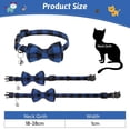 thumbnail image 2 of 3 Pack Cat Collar With Bell And Removable Bow Tie, Kitty Kitten Quick Release Safety Collars, Adjustable Collars For Kitten, Cats, 2 of 5