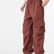 thumbnail image 5 of Amzcrzy Pantalones Cargo Holgados para Mujer, Cintura con Cordón, Pierna Ancha, Cómodos, Cintura Elástica, SobRojoimensionados, Informales, Estilo Calle Hip Hop, con Bolsillos, Tallas M-2XL Rojo, 5 of 5