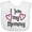AA-White, variant on Inktastic I Love My Mommy- Hearts Boys or Girls Baby Bib