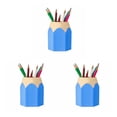 thumbnail image 3 of Sidaley Plástico Extraíble Suministros para estudiantes Forma de lápiz Portalápices de doble Type1 NO1, 3 of 6