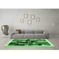 thumbnail image 3 of Ahgly Company Indoor Rectangle Abstract Emerald Green Contemporary Area Rugs, 2' x 3', 3 of 4