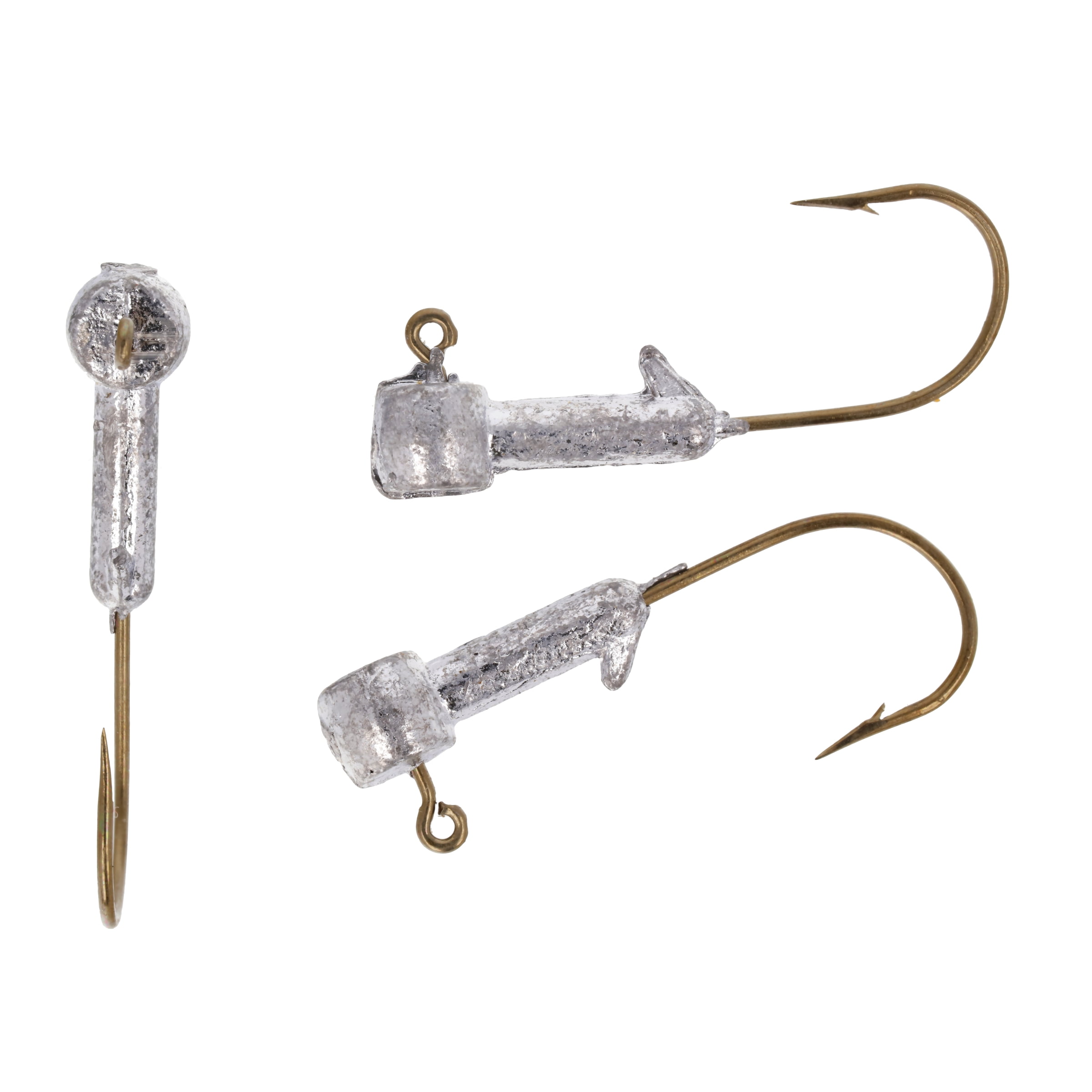 Eagle Claw Grub Jig Head Fishing Hook, Unpainted, 1/8 oz., BFH18
