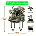 thumbnail image 3 of JilgTeok 2 Packs Waterproof Garden Hummingbird Statue with Solar Light Outdoor Decor for Yard, Patio, Lawn Singing Bird Ornament to Attract Real Hummingbirds, 3 of 6