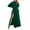 Dark Green, variant on Women's 2 Piece Sweatsuits Hoodies Crop Sweatshirts High Waisted Split Maxi Skirts Set