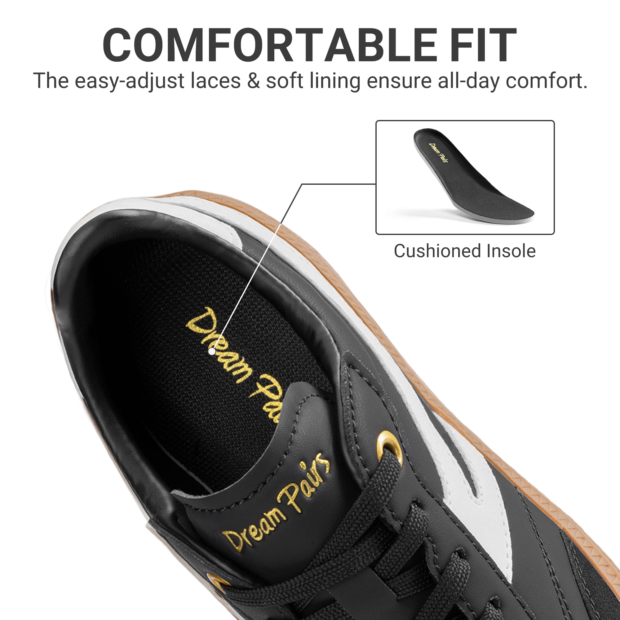 DREAM PAIRS Boys Girls Indoor Soccer Shoes Kids Youth Child Training Football Baseball Tennis Casual Sneakers