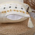 thumbnail image 5 of Fundas De Almohada Lumbares, Fundas De Almohada Tejidas A Mano Con Mechones Y Borlas, Para Sofá Cama, Dormitorio Y Sala De Estar (amarillo, Lumbar 12 X 20 En 2 Piezas), 5 of 5