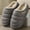Gray, variant on Men's Quilted Slip-on Slippers Technical-cloth Soft Fuzzy Comfy Non-slip Campground Style House Shoes