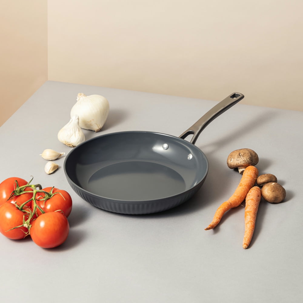 Thyme & Table 10" Non-Stick Signature Ribbed Fry Pan - Grey
