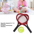 thumbnail image 3 of Raqueta de Tenis en Miniatura, Raqueta de Tenis Dollhouse 1:12 Simulacia de Escala 4 piezas para niños, 3 of 7