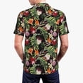 thumbnail image 3 of Balery Tropical Flowers (2) Printed Men’s Short Sleeve Polo Shirt, Midweight Men's Shirt,Golf Polo shirts -Large, 3 of 8