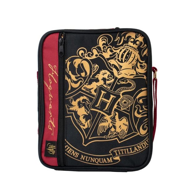 Harry Potter - Fiambrera / Lunchera Diseño Hogwarts (Burdeos, Negro)