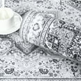 thumbnail image 4 of CAROMIO Washable Area Rug Large Rugs Boho Oriental Rug Medallion Rug Non-Slip Stain-Resistant RugFloral Pattern Vintage Rug, 8' x 10' Gray, 4 of 7