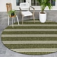 thumbnail image 1 of Rugs.com Jill Zarin Outdoor Collection Rug – 10' 8 Round Green Flatweave Rug Perfect For Kitchens, Dining Rooms, 1 of 8