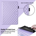 thumbnail image 5 of For Lenovo Tab P11 (2nd Gen)/Lenovo Tab P11 2022 11.5 inch Case, Rhombus Pattern Multiple Viewing Angles Stand Slim Folio Cover (Purple), 5 of 6
