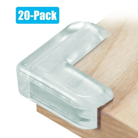 20-pack Baby Safety Table Edge Clear Corner Guards Protector Cushion L-Shaped, Baby Proofing Furniture Edge Bumpers, Protect Kids from Sharp Edges Around the (Best Corner Protectors For Babies Uk)