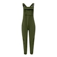 thumbnail image 4 of Women Jumpsuit Brushed Overalls Bibs And Adjustable Suspenders With Warm Winter Ski Pants Casual Rompers, 4 of 5
