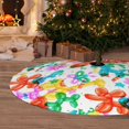 thumbnail image 6 of Rateoe Colorful Air Balloons Print Christmas Tree Skirt 36" for Xmas Holiday New Year Party Circle Tree Mat Ornaments Decoration, 6 of 7
