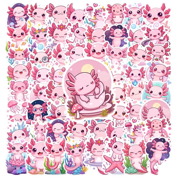 35pcs-50pcs Aquatic Stickers Animal Stationery Stickers Cute Kids Stickers for Laptops Suitcase Fridge