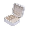 thumbnail image 1 of Caja de Almacenamiento de Joyas Cremallera Pequeña de Dos Capas con Pantalla Caja de Joyería Cuadrada Regalo de Terciopelo para Reloj Collares , Gloria  joyero, 1 of 9