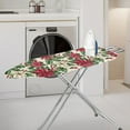 thumbnail image 2 of Renewold Poinsettia Flower Beige Ironing Board Cover Home Decoration Resist Scorching Iron Board Cover Extra Wide with Elastic Edge for Christmas Decor, 55" x 16", 2 of 5