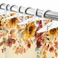 thumbnail image 6 of Retro Thanksgiving Pumpkin Shower Curtain for Bathroom, Eucalyptus Leaves on Yellow Waterproof Shower Curtains Washable Quick Dry with Hooks Bathtub Curtains 36x72 IN, 6 of 6