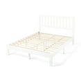 thumbnail image 2 of Noble House Vihaan Modern Farmhouse Acacia Wood Queen Bed Platform, White, 2 of 10