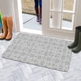 thumbnail image 5 of Retro Door Mat, 17 X 30 Inch Boho Vintage Beige Flowers Welcome Doormat Decorative Home Floor Mat, Non Slip Rubber Back and Strong Water Absorption for Outdoor Indoor Entrance Decor, 5 of 6