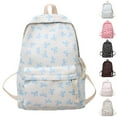 thumbnail image 1 of Bow Backpack Cute Preppy Daypack for Teen Girls College Travel Bookbag Stylish Large Capacity Rucksack, 1 of 7
