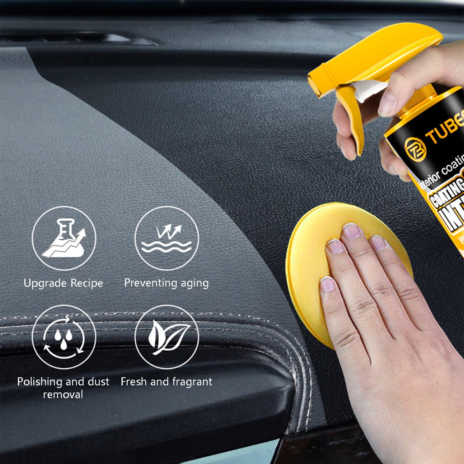 1PCS 120ml Auto Care Inner Car Interior Wax-Seat Polish Dashboard Cleaner`