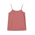 thumbnail image 3 of BUIGTTKLOP Cotton Linen Camisole Tops for Women Adjustable Strap Tank Tops Scoop Neck Striped Sleeveless Cami Shirts, 3 of 7