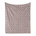 thumbnail image 1 of Brown Mandala Soft Flannel Fleece Throw Blanket, Style Oriental Ornament Frieze-Like Pattern, Cozy Plush for Indoor and Outdoor Use, 60" x 80", Chestnut Brown and White, by Ambesonne, 1 of 6