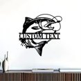 thumbnail image 3 of Custom Salmon Fish Metal Wall Art, Personalized Salmon Fish Name Sign Decoration For Room, Salmon Fishing Home Decor, 3 of 6
