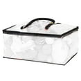 thumbnail image 1 of Carrying Handle Clear Vinyl Plastic Zippered Blanket Storage Bags 55L 60x40x25cm, 1 of 9